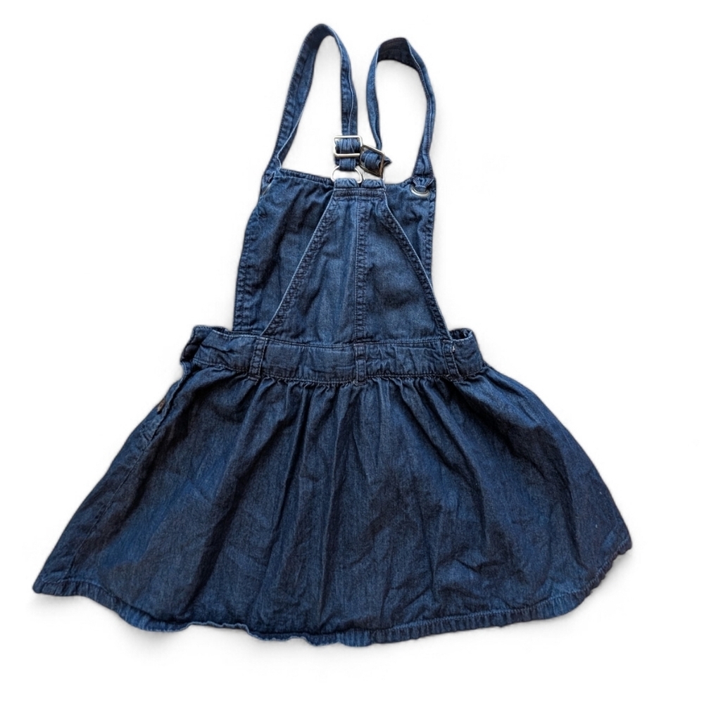 Cat & Jack Girls Denim Dark Blue Dress Cotton Size S 6/6X